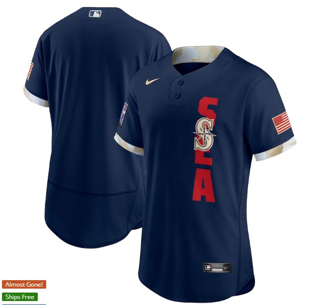 Men Seattle Mariners Blue 2021 All Star Elite Nike MLB Jersey